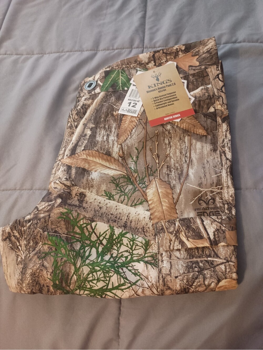 King's Women's Hunter Pant 2.0 in Realtree Edge camo size 12